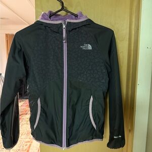 The North Face Women's Black and Lavender Puffer Jacket